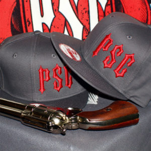 PSC OFFSET SNAP BACK HAT RED / CHARCOAL