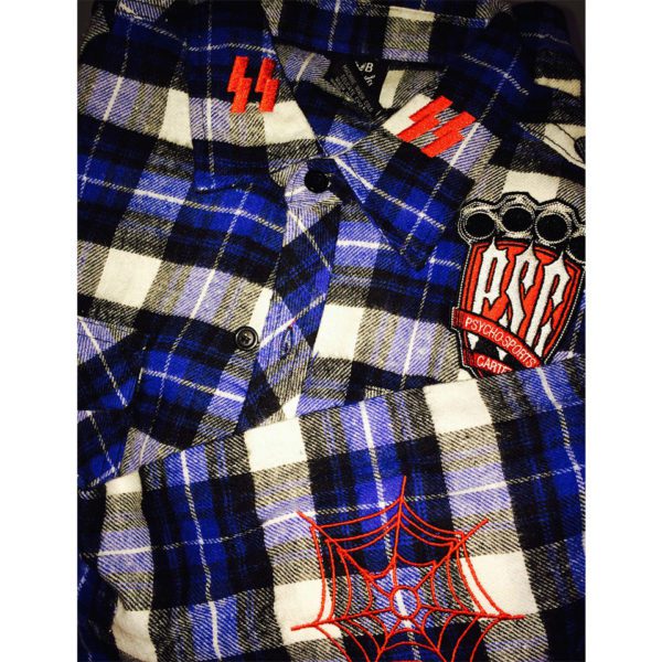 MENS : BLUES âSSâ MEMBER FLANNEL 1 | Psycho Sports Cartel